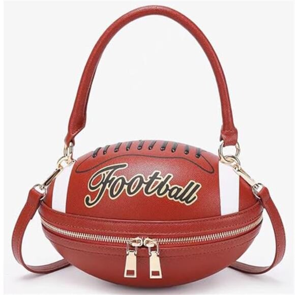 Handmade Football Purse, Upcycled Gameday Bag, Gift for Her  FOOTBALL FANS! Great Gift Idea Best American Sport Novelty Unique Bag Purse